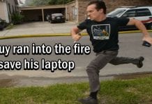 Can You Run Into A Burning House To Save Your Laptop, This Guy Just Did It!!!