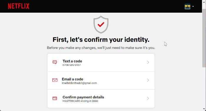 Confirm Your Identity on Netflix