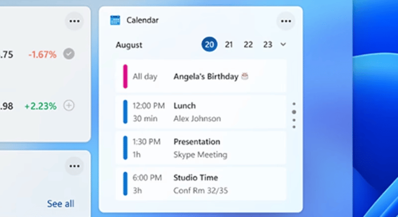 Calendar Widget